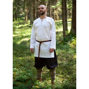Viking tunic or under tunic linen white long sleeve size L/XL