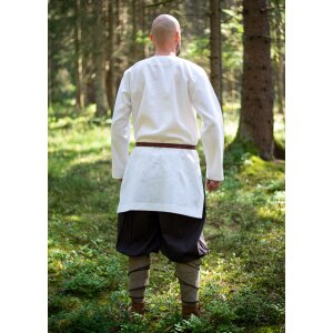 Viking tunic or under tunic linen white long sleeve size L/XL