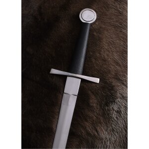 Medieval one-handed sword with disc pommel, steel