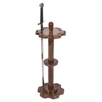 Round sword stand for 12 swords, wood