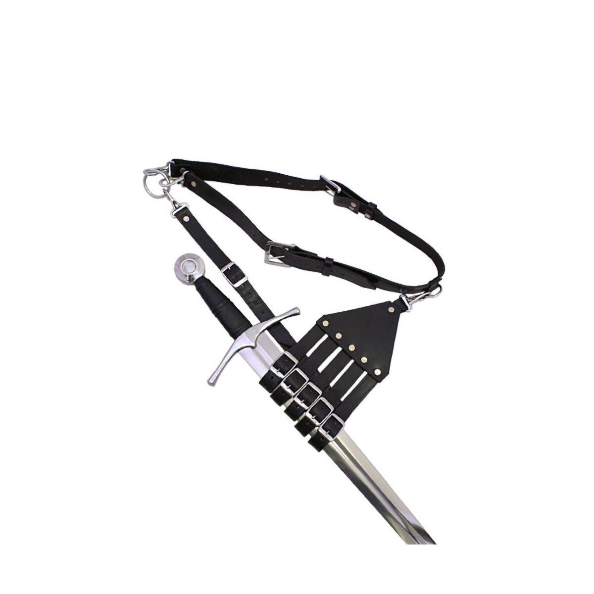 Belt with holder for rapiers, sabers and swords