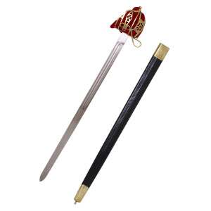 Scottish broadsword with brass hilt and scabbard