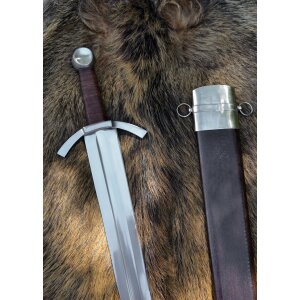 Medieval broadsword with scabbard