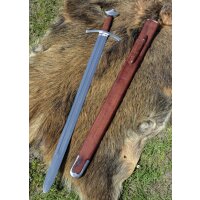 High medieval knight sword with scabbard