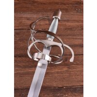 Swept Hilt Rapier with Broad Blade, Wire-wrapped Grip