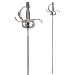 Swept Hilt Basket Rapier with Wire-Wrapped Grip