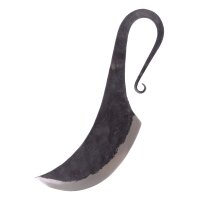 Medieval practical knife, large, hand-forged, with leather sheat