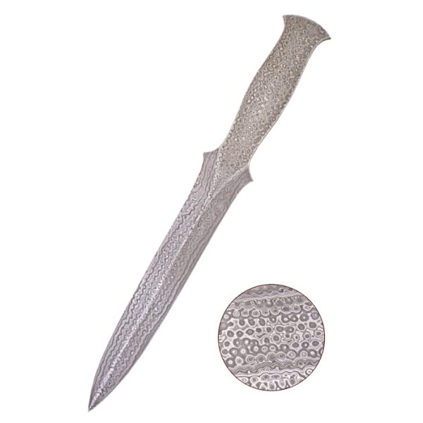 Throwing Knife with Damascus steel blade 