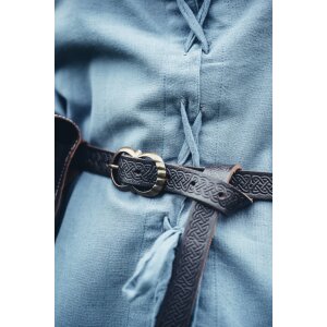 Ceinture celtique en cuir &quot;Merle&quot; brun...