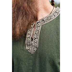 Viking short sleeve tunic with border "Richard" Green XL