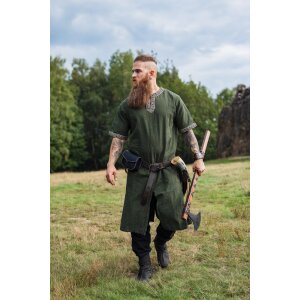Viking short sleeve tunic with border "Richard" Green XXL