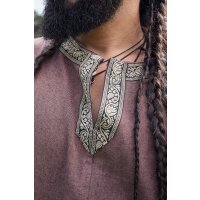 Viking short sleeve tunic with border "Richard" Brown M