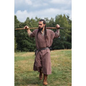 Viking short sleeve tunic with border "Richard" Brown L