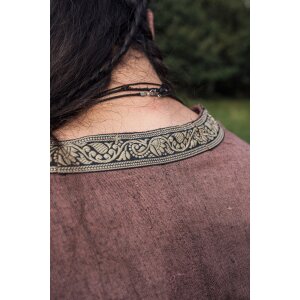 Viking short sleeve tunic with border "Richard" Brown XXXL