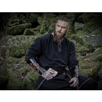 Viking Tunic with embroidery black XL