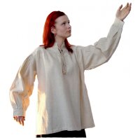 Laced Shirt cotton/linen natural XL
