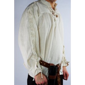 Lace-up shirt with sleeve lacing - Nature S