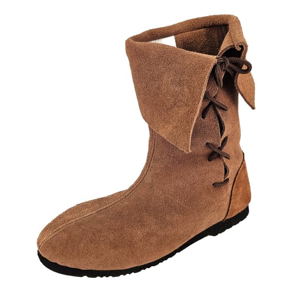 Gauntlet Boots Suede leather "Sigurd" Brown 36