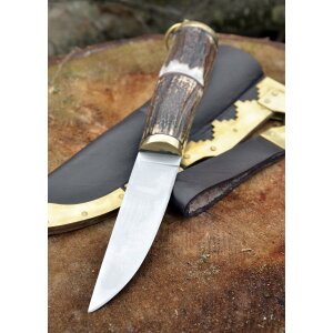 Viking knife with stag horn handle, approx. 22 cm