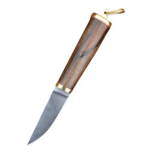 Wikinger Messer mit Walnussgriff und Lederscheide