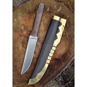 Viking sax knife with walnut handle, approx. 28 cm