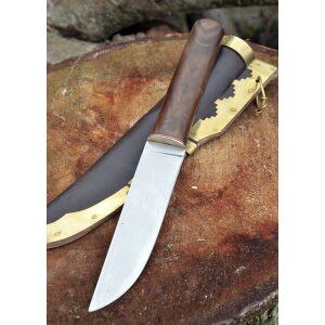 Viking sax knife with walnut handle, approx. 28 cm