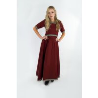 Kurzarmkleid mit Bordüre Rot "Ennlin"