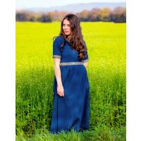 Kurzarmkleid mit Bordüre Blau "Ennlin"