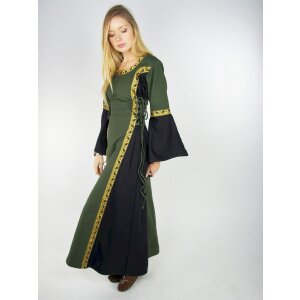 Medieval Dress with Border "Sophie" - Green/Black