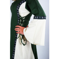 Medieval Dress with Border "Sophie" - Natural/Green XL