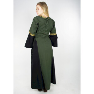 Medieval Dress with Border "Sophie" - Green/Black M