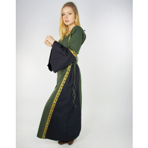 Medieval Dress with Border "Sophie" - Green/Black L