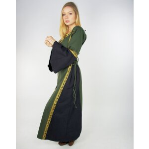 Medieval Dress with Border &quot;Sophie&quot; - Green/Black XXL