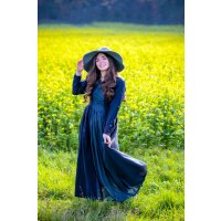 Medieval Dress or Witch Dress "Medusa" - Black/Blue XS
