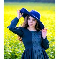 Medieval Dress or Witch Dress "Medusa" - Black/Blue S