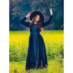 Medieval Dress or Witch Dress "Medusa" - Black/Blue XXL