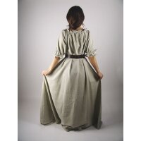 Short Sleeved Dress, floor-length, "Melisande" Hemp-colored XS