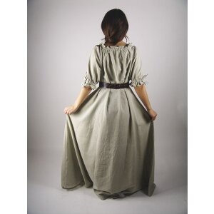 Short Sleeved Dress, floor-length, "Melisande" Hemp-colored XL