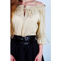 Medieval and Larp Blouse, Hemp-colored