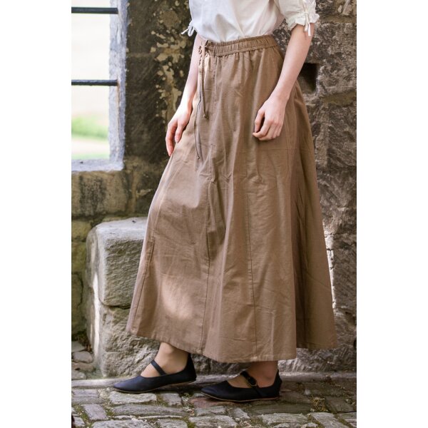 Medieval or Pirates Skirt "Dana" light brown S/M