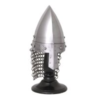 Deco miniature Viking helmet with camail