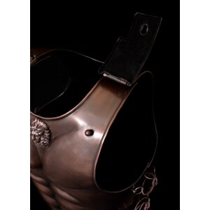 Spartan steel muscle armor with bronze finish