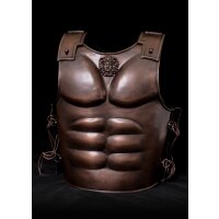 Spartan steel muscle armor with bronze finish