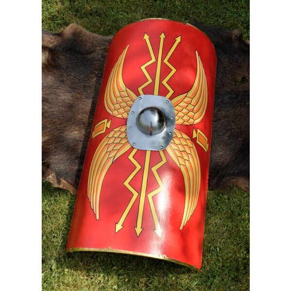 Roman legionaries scutum, brass Roman shield with umbo