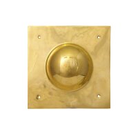 Square shield boss, umbo, brass