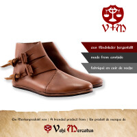 Viking shoes Jorvik dark brown with rubber sole 40