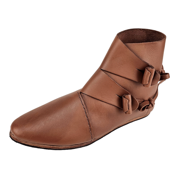 Viking shoes Jorvik dark brown with rubber sole 44