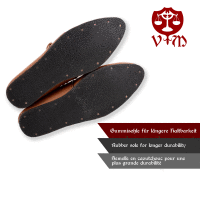 Medieval shoes London Dark Brown with rubber sole 38