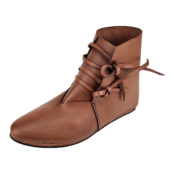 Mittelalter Schuhe Dunkelbraun mit Gummisohle, London 39