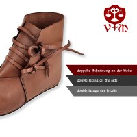 Medieval shoes London Dark Brown with rubber sole 42